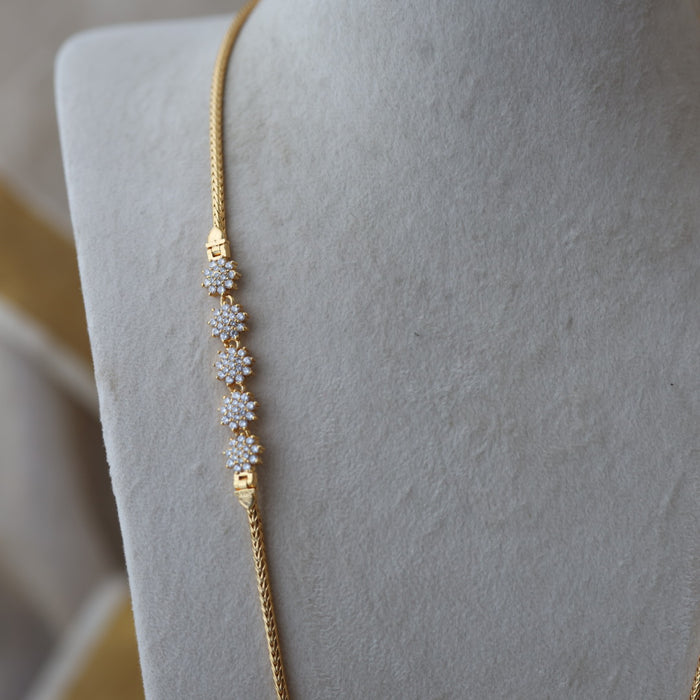 Heritage gold plated white stone kodi chain HC7993