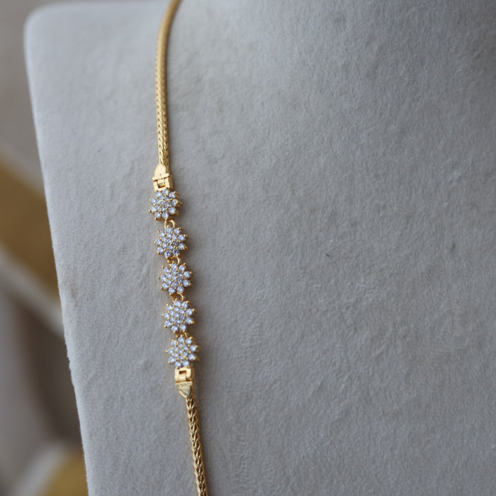 Heritage gold plated white stone kodi chain HC7993