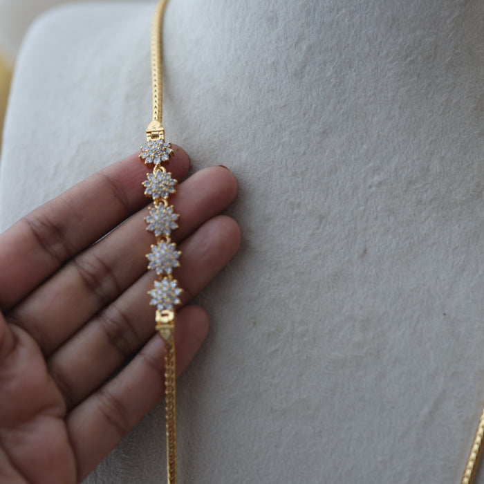 Heritage gold plated white stone kodi chain HC7993