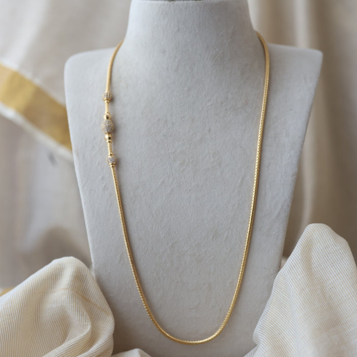 Heritage gold plated white stone kodi chain HC1983