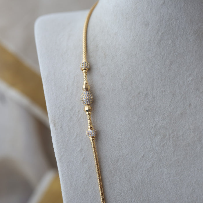Heritage gold plated white stone kodi chain HC1983