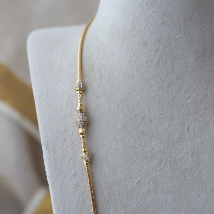 Heritage gold plated white stone kodi chain HC1983