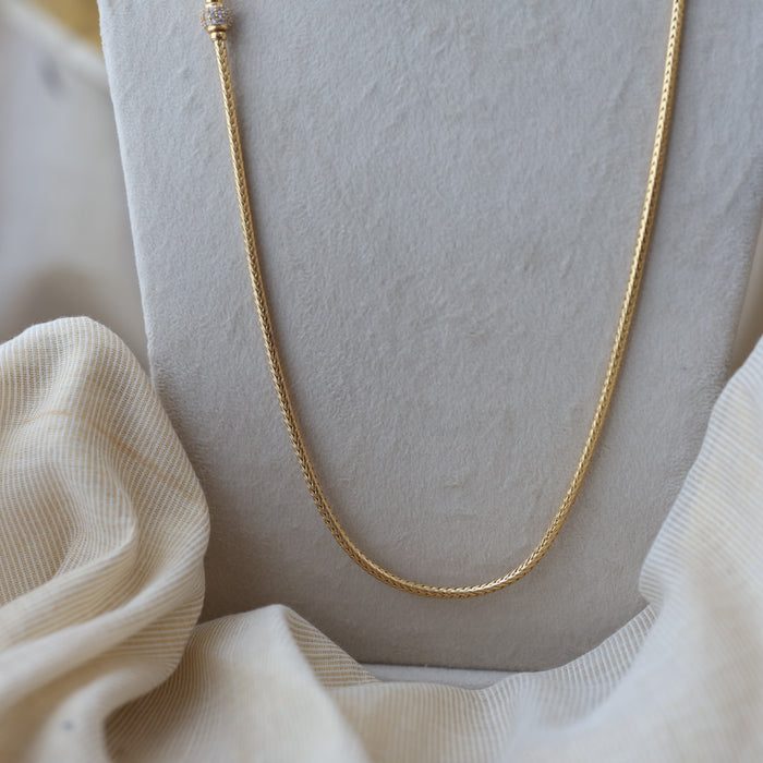 Heritage gold plated white stone kodi chain HC1983