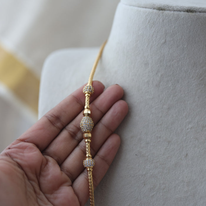 Heritage gold plated white stone kodi chain HC1983