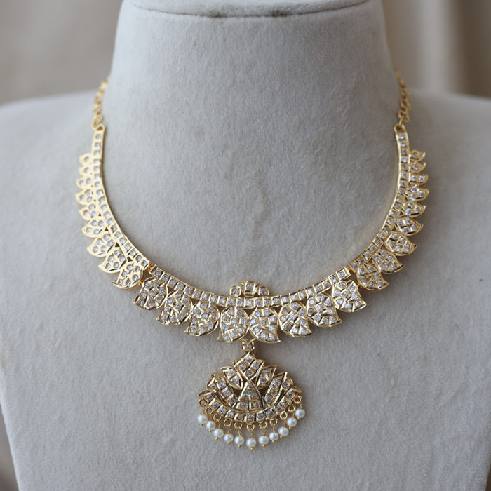 Heritage gold plated simple mango short necklace HW456