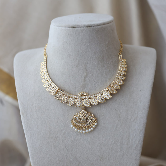 Heritage gold plated simple mango short necklace HW456