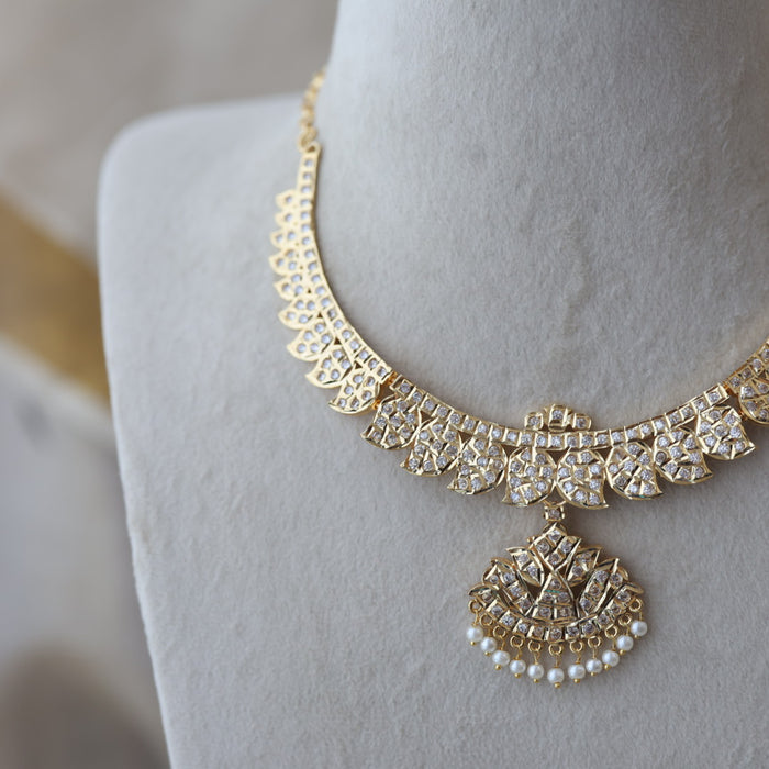 Heritage gold plated simple mango short necklace HW456
