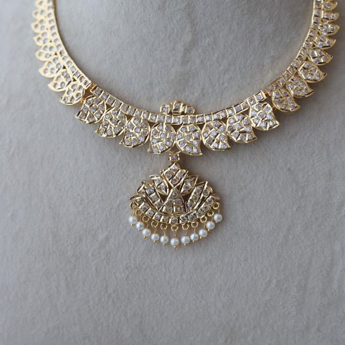 Heritage gold plated simple mango short necklace HW456