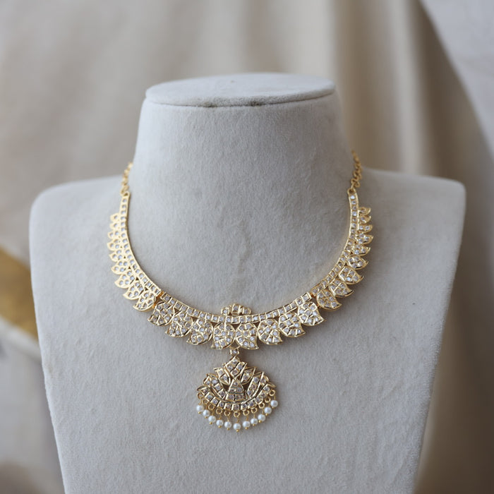 Heritage gold plated simple mango short necklace HW456