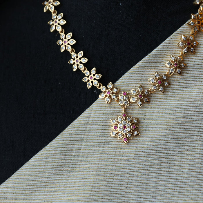 Heritage gold plated short necklace H1234