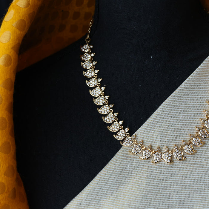 Heritage gold plated mango short necklace H1239