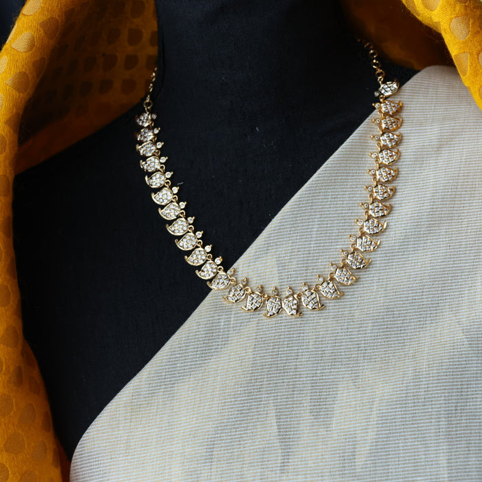 Heritage gold plated mango short necklace H1239