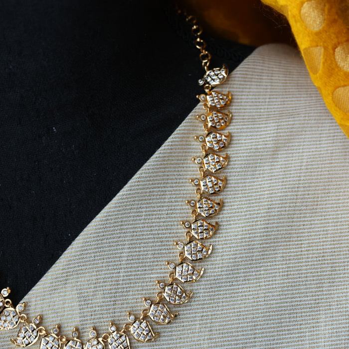 Heritage gold plated mango short necklace H1239