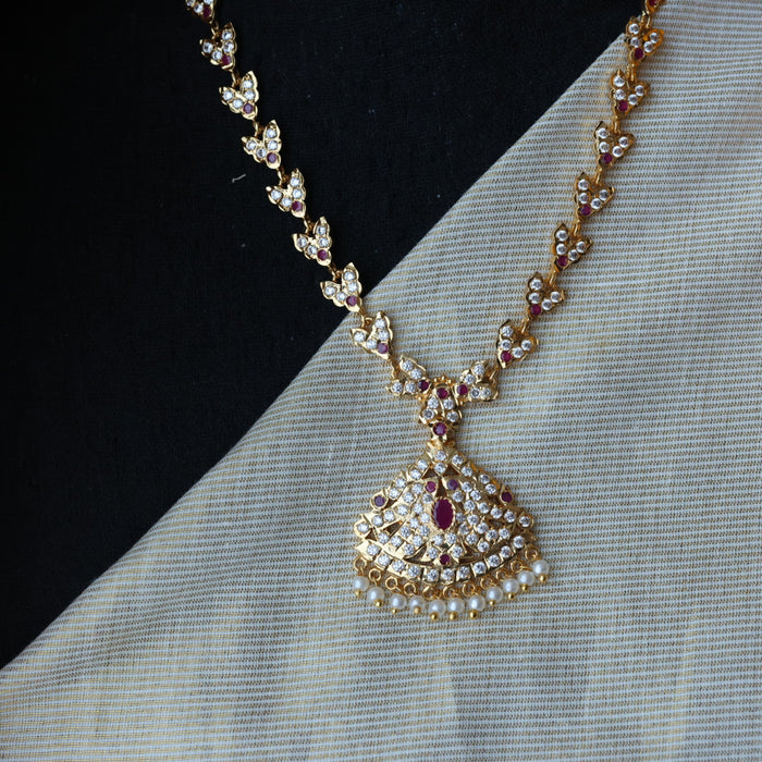 Heritage gold plated short necklace set with earrings H3552