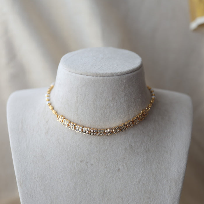 Heritage gold plated 2 IN 1 short necklace H499