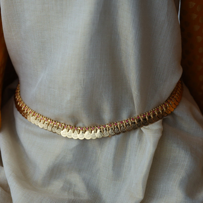 Heritage gold plated coin and mango design necklace/ waistchain  HL5643