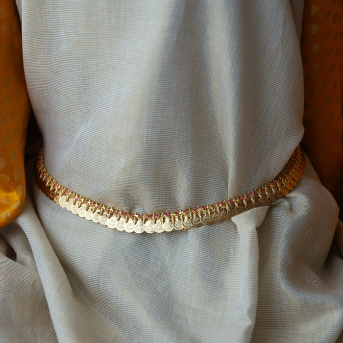 Heritage gold plated coin and mango design necklace/ waistchain  HL5643