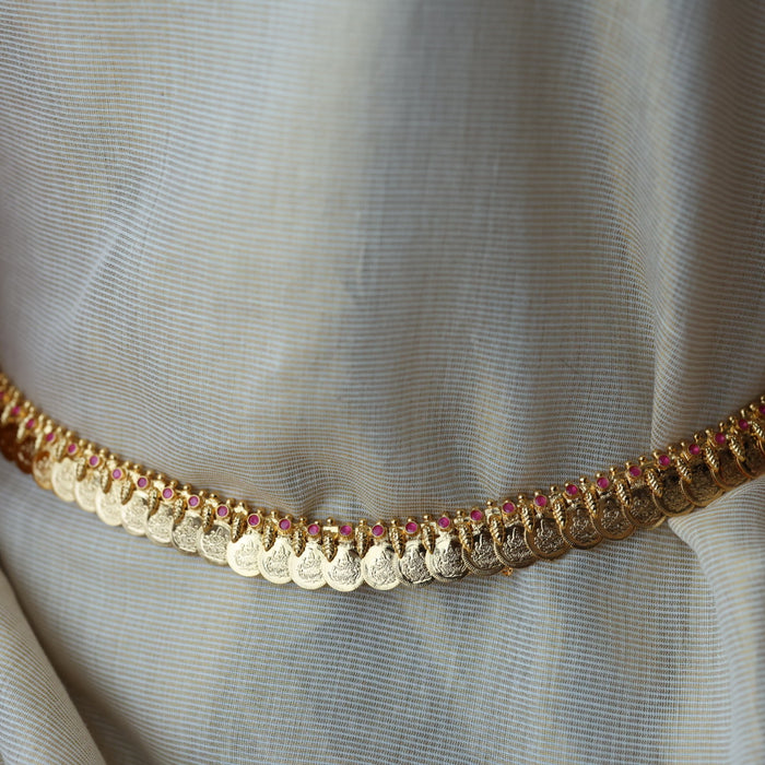 Heritage gold plated coin and mango design necklace/ waistchain  HL5643