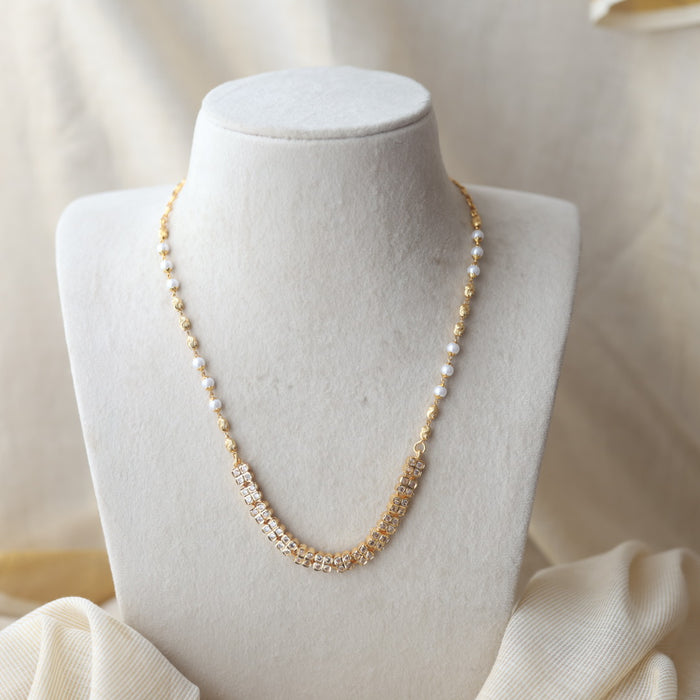 Heritage gold plated 2 IN 1 short necklace H499