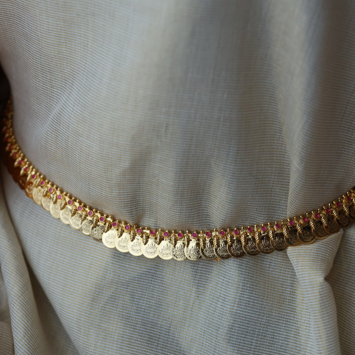 Heritage gold plated coin and mango design necklace/ waistchain  HL5643