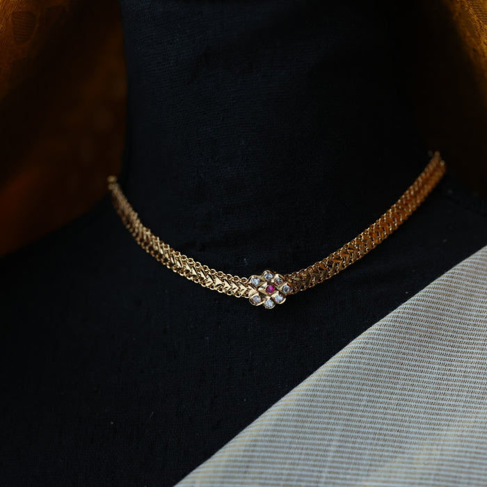 Heritage gold plated choker necklace H12173