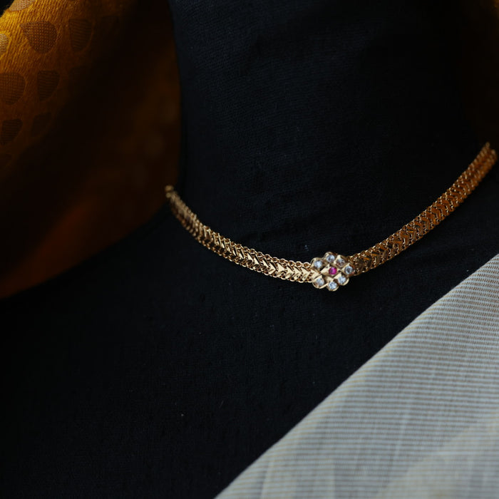 Heritage gold plated choker necklace H12173