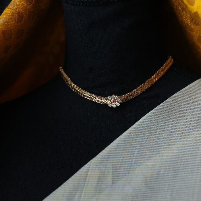 Heritage gold plated choker necklace H12173