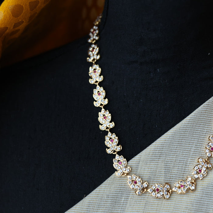 Heritage gold plated short necklace H1217