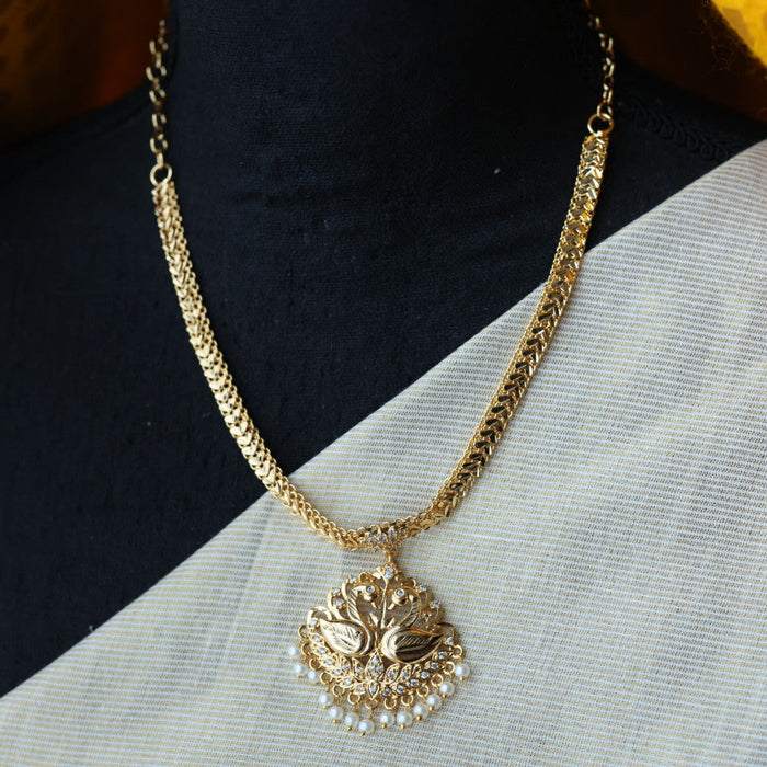 Heritage gold plated short necklace H9033
