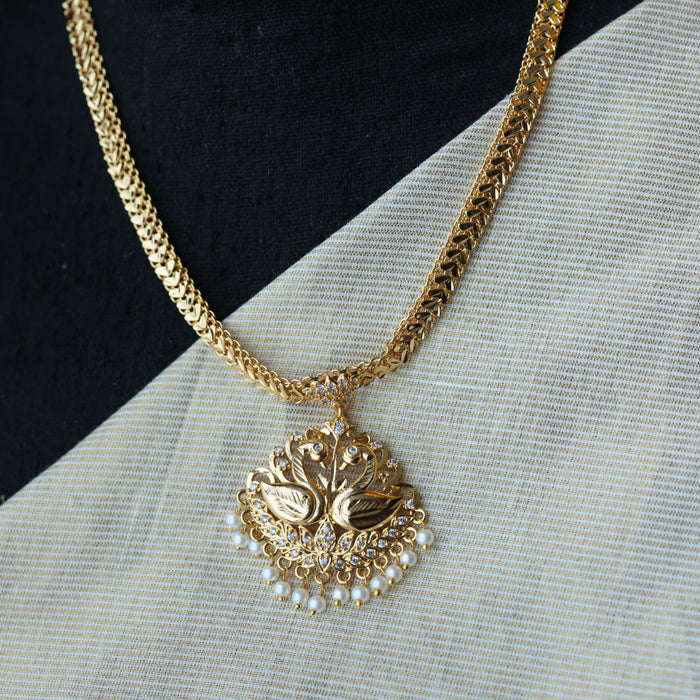 Heritage gold plated short necklace H9033