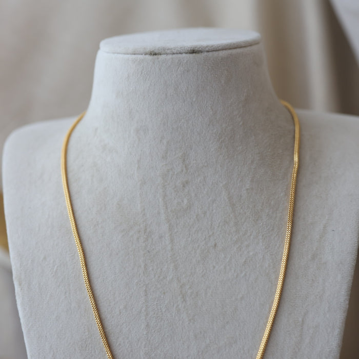 Heritage gold plated ruby white stone padakam long necklace  HP3011