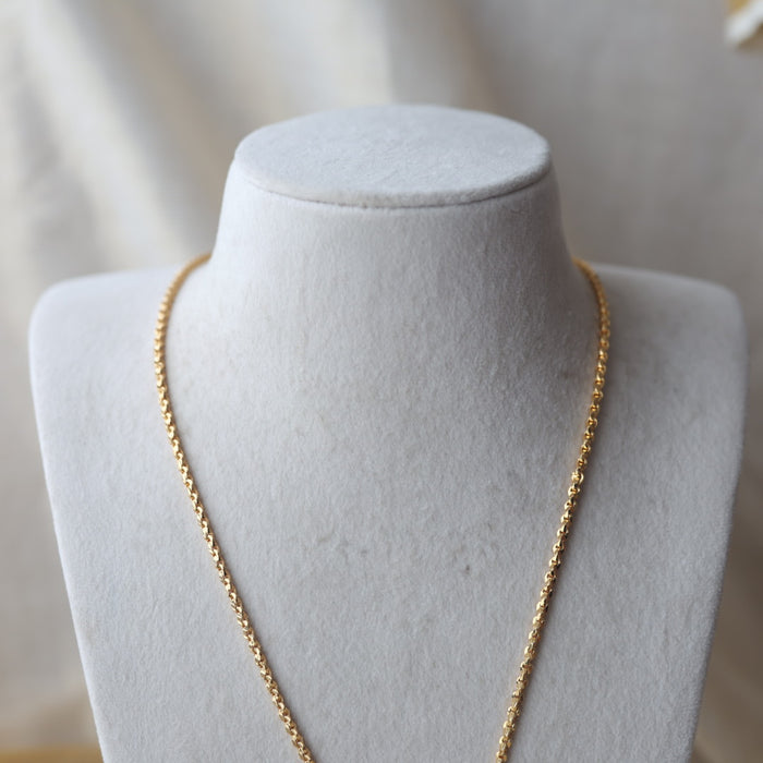 Heritage gold plated white stone padakam necklace HP978