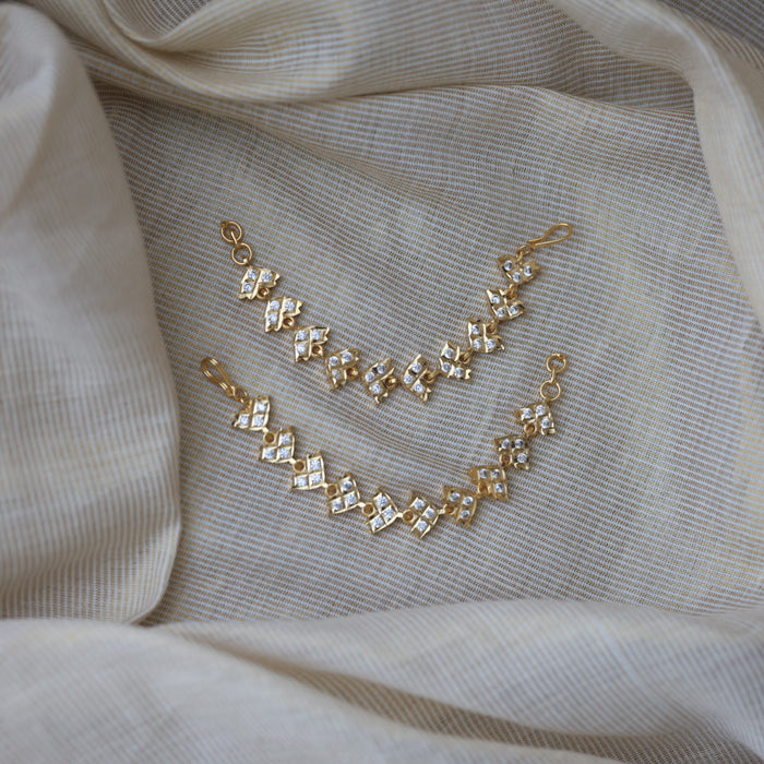 Heritage gold mattal ear accessories HM12172