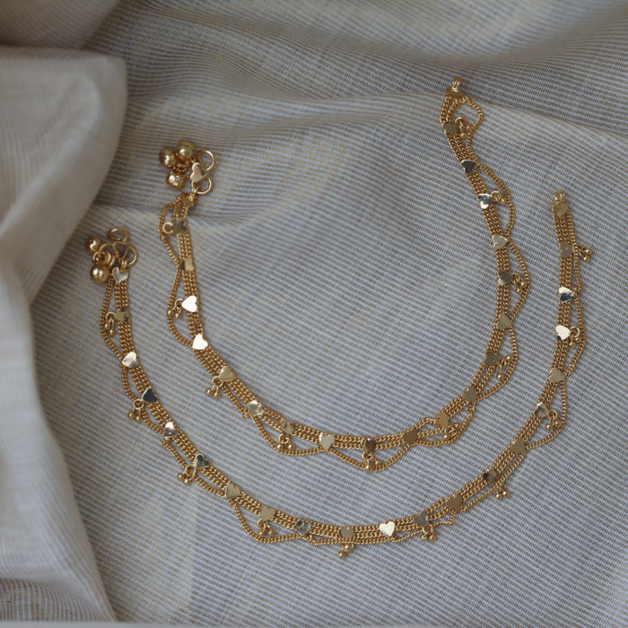 Heritage gold traditional anklet HAN325