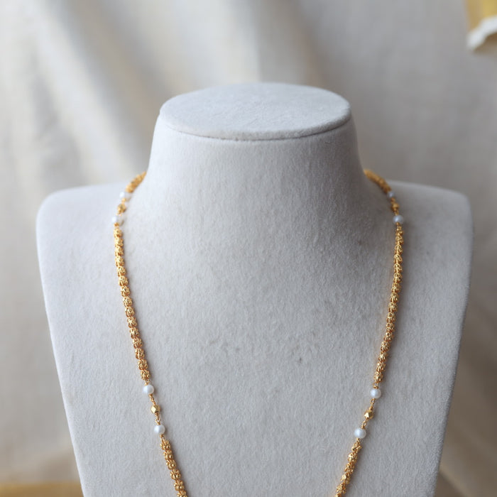 Heritage gold plated padakam long necklace HP543