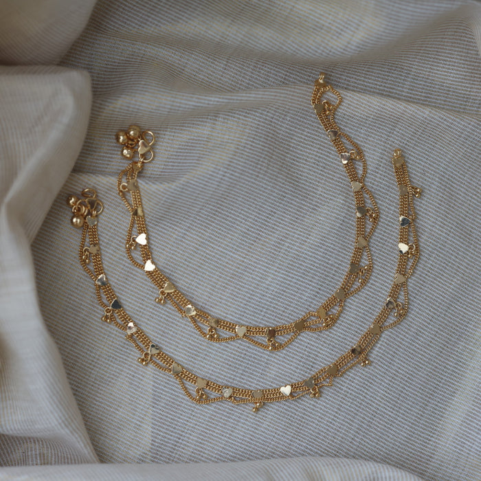 Heritage gold traditional anklet HAN325