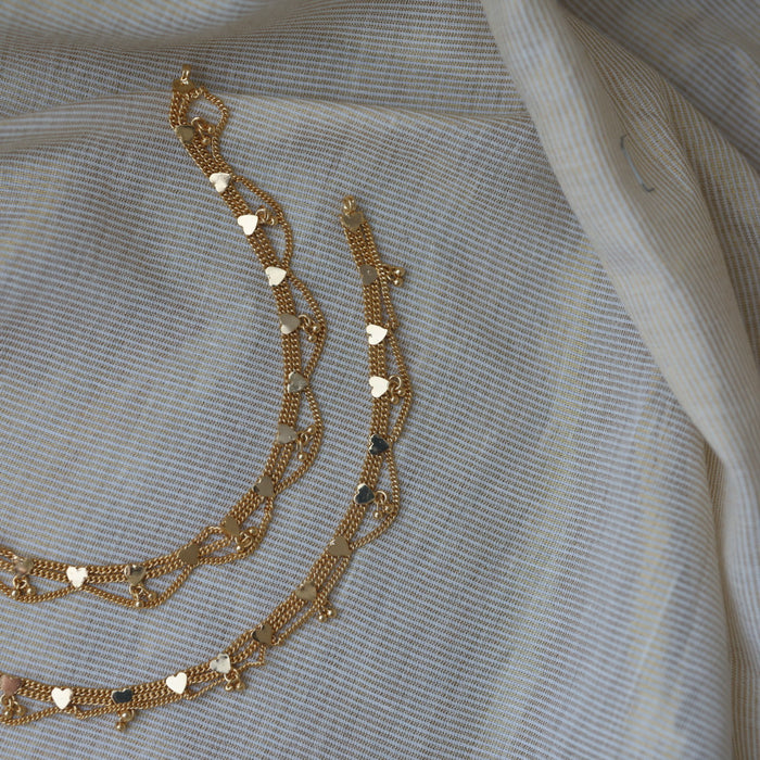 Heritage gold traditional anklet HAN325