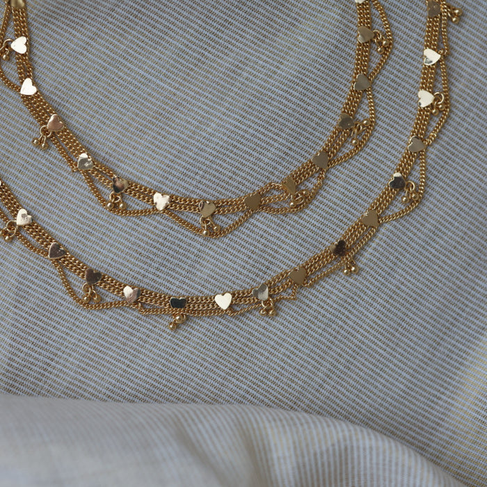 Heritage gold traditional anklet HAN325