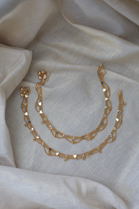 Heritage gold traditional anklet HAN325