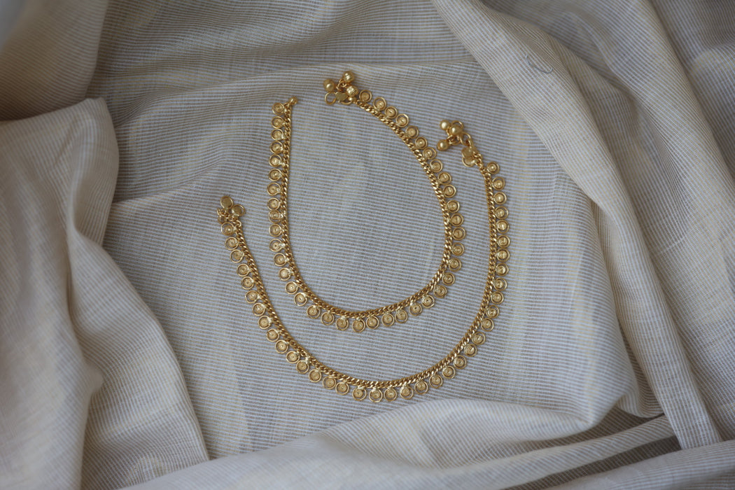 Heritage gold traditional anklet HAN02899