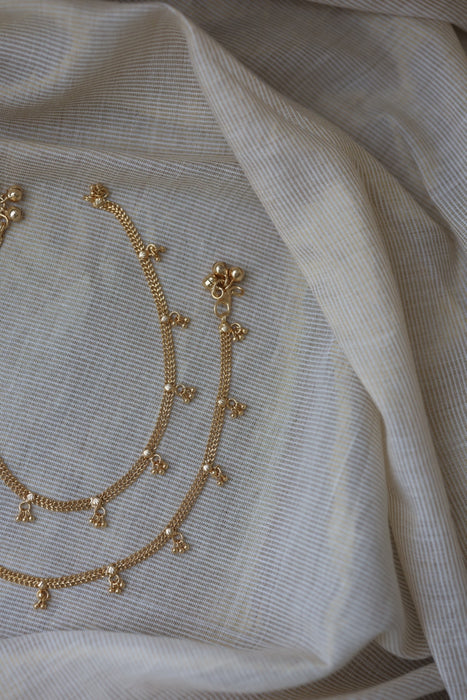 Heritage gold plated traditional anklet HAN3311