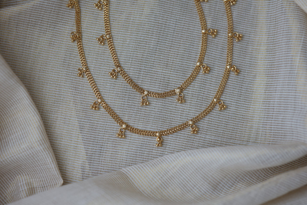Heritage gold plated traditional anklet HAN3311