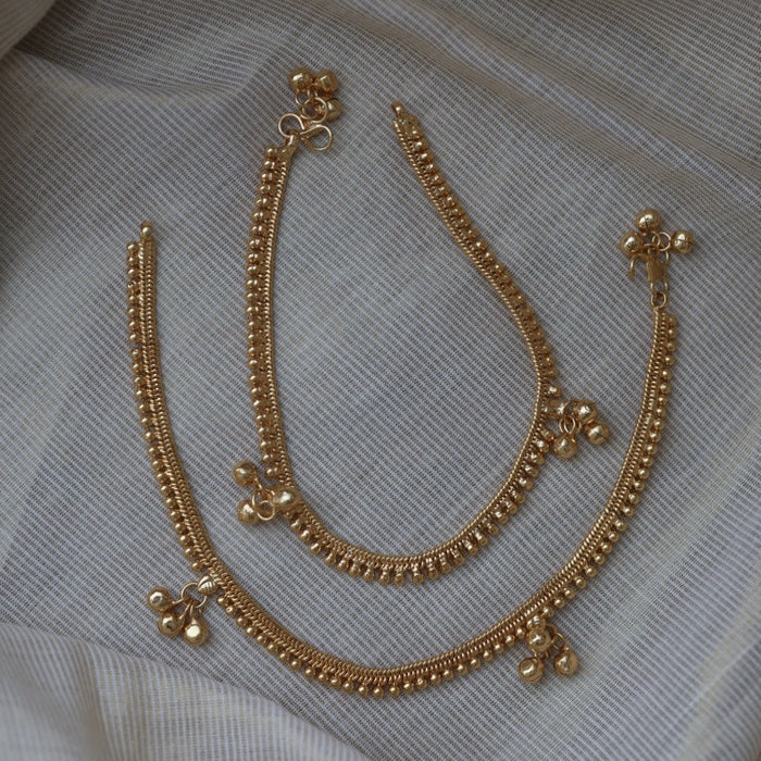 Heritage gold traditional anklet HAN3176