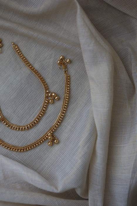 Heritage gold traditional anklet HAN3176