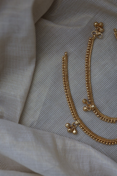 Heritage gold traditional anklet HAN3176