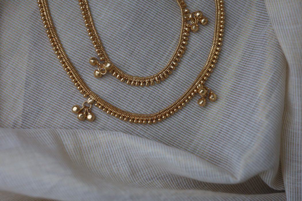 Heritage gold traditional anklet HAN3176