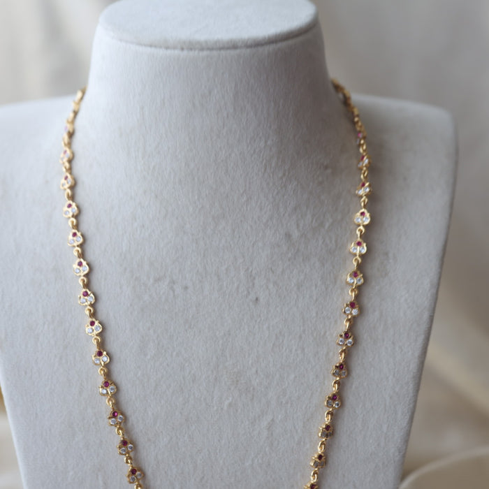 Heritage gold plated padakam long necklace HP002