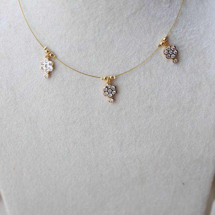 Heritage gold plated invisible short necklace IN9037