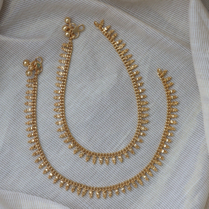 Heritage gold plated traditional payal HAN1333