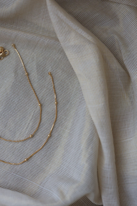 Heritage gold simple traditional anklet HAN3282